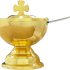 Orthodox Church Mass Supplies Greek Style Incense Burner Holy Grail with Spoon Religious Gift Altar Decoration (Holy Grail) Orthodox Church Mass Supplies Greek Style Incense Burner Holy Grail with Spoon Religious Gift Altar Decoration (Holy Grail)
