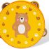Tambourines Musical Instrument for Kids Adults, 6 inch Yellow | Wooden Hand Held Drum Bell Tamborine with Birch Metal Jingles Percussion Hand Tambourine Gift for KTV,Party,Game