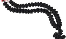 Handmade Orthodox Prayer Rope 100 Knots with Red Bead,Prayer Beads Christian Greek Komboskoini Chotki,Greek Orthodox Cross Christian Car Accessories,Protestant Prayer Beads Rosary Blessed Decor Gift