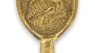 Theotokos Design Brass Candle Holder – Christian Candlestick for Thin Orthodox Candles, 3.74 in Height