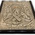 Handmade Greek Christian Orthodox Wood-Metallic icon of The Resurrection Of Jesus Christ (24 X 19cm or 9.4 X 7.5 In) Solid Wood