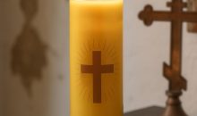 Pure Beeswax Prayer Candles – 7 Day Devotional Candles in Glass with 100 Hours Long Burn Time, Honey Fragrance Religious Candles Catholic for Memorials, Vigil, Church