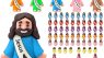 Bememo 50 Pcs Mini Jesus Figures Jesus Loves You Christ Toys Little Christ Figures to Hide and Seek Sunday School Religious Favors Gift(Colorful)