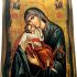 Wooden Greek Christian Orthodox Wood Icon of Virgin Mary and Jesus Christ / A0 Wooden Greek Christian Orthodox Wood Icon of Virgin Mary and Jesus Christ / A0