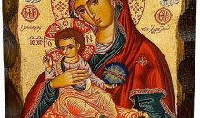 Greek Christian Orthodox Icon Virgin Mary Sweetness of Angels Handmade Solid Wood (16 X 12cm or 6.3 X 4.7 in)