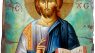 Iconsgr Handmade Greek Christian Orthodox Wood Icon of Jesus Christ On Canvas / M17