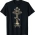 Vintage Orthodox Cross with Skull by Adam Orthodox Christian T-Shirt