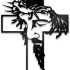 Black Jesus Wall Cross Decor Metal Crucifix Wall Hanging Wall Sculpture for Living Room Home Office Thankful Religious Gifts Grateful Blessed Christian Gifts for Women Special Mother’s Day Gift Home Decor Entry Way(Size:12.59 * 9.84in)