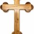 Zuluf 10.6″ Olive Wood Orthodox Wall Cross – Handmade Wooden Christian Cross from Bethlehem, Holy Land – Plain Eastern Byzantine Wall Hanging Home Decor, Baptism & Memorial Gift with Certificate