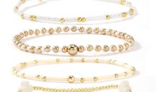 Gold Beaded Bracelets Stack for Women Stackable 14K Gold Plated Beads Ball Cross Bracelet Boho Christian Jewelry Faith Friendship Birthday Gifts for Women Gold Beaded Bracelets Stack for Women Stackable 14K Gold Plated Beads Ball Cross Bracelet Boho Christian Jewelry Faith Friendship Birthday Gifts for Women