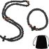 2 PCS Handmade Christian Orthodox Prayer Rope 100 Knots and 33 Knots Orthodox Greek Prayer Rope Protection Blessing Cross Charm