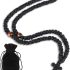 Handmade Orthodox Prayer Rope 100 Knots with Braided Cross Red Bead | Orthodox Prayer Rope with Icon of the Mother of God Card Greek Cross Christian Charm Gifts