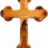 Zuluf 5.5″ Olive Wood Orthodox Cross – Handmade Wooden Christian Comfort Cross from Bethlehem, Holy Land – Small Handheld Wall Cross for Prayer, Baptism, Confirmation & Memorial Gift with Certificate