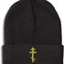 Custom Beanie Cap Russian Orthodox Cross Christ God Jesus | Embroidered Skull Cap Men & Women Acrylic One Size orthodox christian head coverings