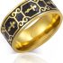 Russian Orthodox Cross Ring for Men Jesus Christ Amulet Stainless Steel Religious Christian Jewelry