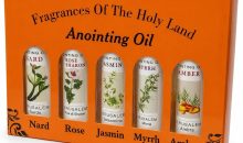 Jerusalem Anointing Oil Roll-On Gift Set, 5 x 8ml Biblical Essential Oils from Holy Land: Nard, Rose, Jasmine, Myrrh & Amber – Collection for Church, Blessing & Christian Prayer, Bottle w/Roller