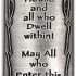 Bless This House Pewter Mezuzah Plaque