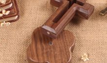 Handmade Walnut Wood Jesus Cross,5.5 x 2.8 Inch Rustic Christian Wall Decor with Strong Hidden Magnets,Spiritual Gift for Home,Church,Baptism,Wedding, Housewarming Handmade Walnut Wood Jesus Cross,5.5 x 2.8 Inch Rustic Christian Wall Decor with Strong Hidden Magnets,Spiritual Gift for Home,Church,Baptism,Wedding, Housewarming