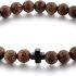 Christian Prayer Beads Bracelet – 25 8MM Wooden Beads & Cross – Adult Men/Women Size!
