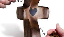 Wooden Cross Fidget, Pocket Cross My Heart Stress Relief and Prayer