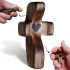 Wooden Cross Fidget, Pocket Cross My Heart Stress Relief and Prayer