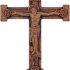 MOKARVE 9.84in Double‑Sided Orthodox Standing Wooden Crucifix