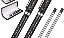 Chinco 2 Pack Engraved Bible Verse Ballpoint Pens, Christian Gifts