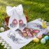 Yungyan 2 Pcs Easter Basket Bow and Cover Set Ukrainian Embroidered Orthodox Easter Religious Gift Pascha Basket Bow Ribbon and Napkin with “xb” Monogram for Traditional Orthodox Pascha Celebrations