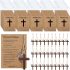 30 Wooden Pocket Crosses with Prayer Cards – Bulk Christian Gifts | Small Faith Based Pocket Hug Token for Baptism Party Favors & Church Events, Inspirational Religious Gifts for Women Men