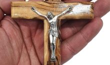 Zuluf 4.7″ Olive Wood Catholic Wall Cross with Crucifix and Holy Land Stone Christian Gift Handmade Israel CRS046 Zuluf 4.7″ Olive Wood Catholic Wall Cross with Crucifix and Holy Land Stone Christian Gift Handmade Israel CRS046