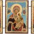 Orthodox Triptych Icon – Folding Wooden Byzantine Icon – Christian Religious Gift & Home Decor – Small Size 3.35″ Tall (Our Lady of the Passion)