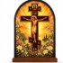 TALPGOD Russian Orthodox Icons of Jesus Christ Stand Catholic Byzantine Crucifix Ornament Statue – Orthodox Cross Acrylic Tabletop Décor for Home Altar & Desk,Christian Gifts for Women & Men