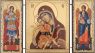 BlessedMart Orthodox Triptych Icon – Folding Wooden Byzantine Icon – Christian Religious Home Decor & Gift (Theotokos Axion Estin)