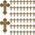 Kenning 50 Pcs Orthodox Cross Pin First Communion Retro Small Cross Lapel Pins Bulk Religious Christian Faith Expression Lapel Brooch Greek Baptism Jesus Jewelry Gifts for Men Women