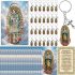 Highergo Virgin of Guadalupe Keychains Gifts Baptism Favors for Guests Catholic Prayer Cards Religious Souvenirs(30 Sets,Guadalupe)