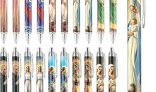 Bozidol 20 Pcs Catholic Saint Ballpoint Pens, Black Ink, Jesus Christ Virgin Mary Pen Set, Christian Pens for Women Men, Religious Church Party Favors Gifts for Office Home School Supplies