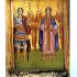 Iconsgr Handmade Wooden Greek Christian Orthodox Mount Athos Icon of Archangel Michael and Gabriel / Mp3