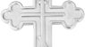 Claddagh Gold Matte Finish .925 Sterling Silver Russian Eastern Orthodox Cross Crucifix Bottonee Cross Necklace | Choice of Pendant Only or Necklace Length
