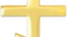 Fine 14k Yellow Gold Plain Russian Orthodox Cross Pendant