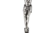 ACHIBANG Crucifix Wall Cross, 10 Inch Silver Catholic Jesus Home Decor
