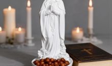 Virgin Mary Statue Rosary Holder,Catholic Religious Gifts for Women