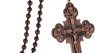 COTTVOTT Wood Rosary Beads Jesus Crucifix Necklace for Men Large Twelve Apostles Holy Trinity Cross Pendant Necklace Prayer Rosary