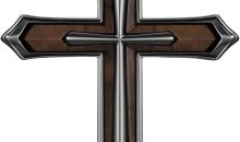 NORBU Wooden Cross Necklace for Men, Black Natural Wood Cross Pendant