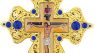Orthodox Cross Pendant.Durable and Elegant Religious Jewelry for Churches,Weddings,Funerals,6.9In*3.3In (blue)