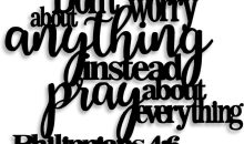 LIYOUYA Philippians4:6 Metal Wall Decor – Bible House Decor Black Wall Art Home Decor for Living Room, Bedroom, Dining Room (Black)