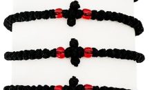 10Pcs/Set Blessed Greek Christian Orthodox Handmade Prayer Rope from Mt. Athos (Komboskoini Chotki) Thin Black with Black Metalic Cross Religious gift Christmas Gift for Men Women (BlacK&Red) 10Pcs/Set Blessed Greek Christian Orthodox Handmade Prayer Rope from Mt. Athos (Komboskoini Chotki) Thin Black with Black Metalic Cross Religious gift Christmas Gift for Men Women (BlacK&Red)