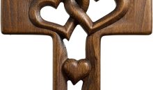 BGCOPPER Marriage Cross Wall Decor Wooden Intertwined Heart Wall Cross BGCOPPER Marriage Cross Wall Decor Wooden Intertwined Heart Wall Cross