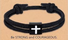 Artlunar Christian Gifts for Men Women Teens Bible Verse Joshua 1:9 Cross Bracelet Braided Rope Adjustable Bracelet Baptism Confirmation First Communion Gifts Artlunar Christian Gifts for Men Women Teens Bible Verse Joshua 1:9 Cross Bracelet Braided Rope Adjustable Bracelet Baptism Confirmation First Communion Gifts