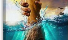 Framed Jesus Christ Canvas Wall Art The Hand of God Jesus Reaching Into Water Christian Painting Prints Biblical Wall Decor Religious Room Decor for Church Prayer Room Schools Hospitals 16″ x 24″ Framed Jesus Christ Canvas Wall Art The Hand of God Jesus Reaching Into Water Christian Painting Prints Biblical Wall Decor Religious Room Decor for Church Prayer Room Schools Hospitals 16″ x 24″