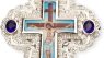 Needzo Eastern Orthodox Pectoral Cross, Catholic Church Service Supplies, 24 Inch Chain